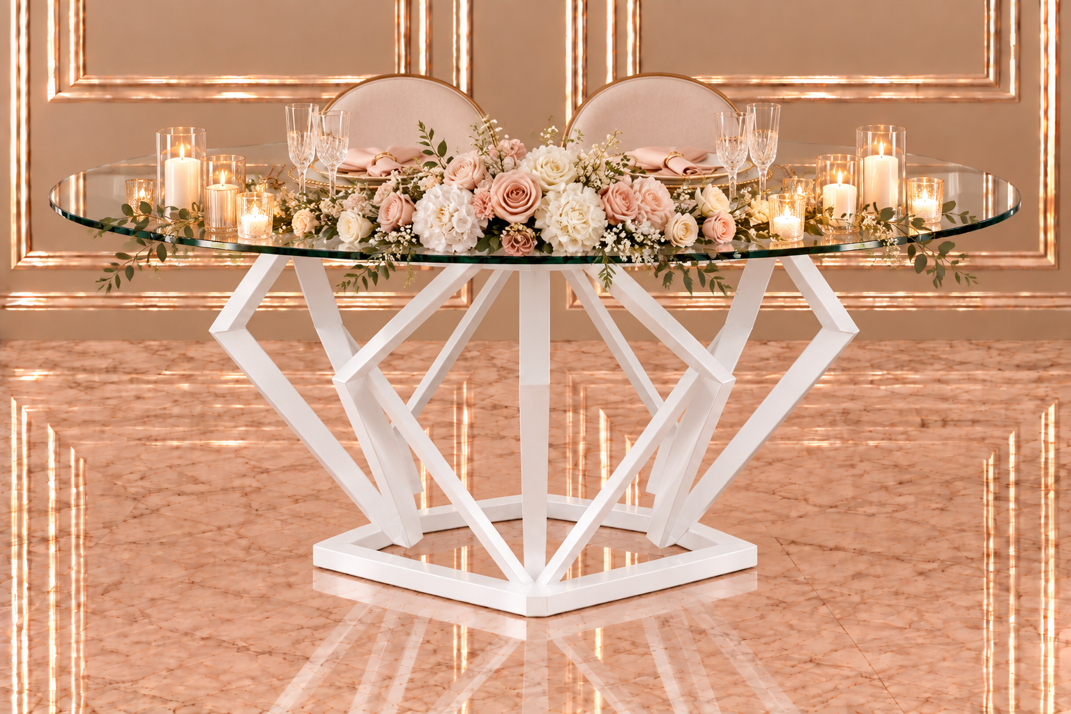 Clear Diamond Sweetheart Table - Image 5