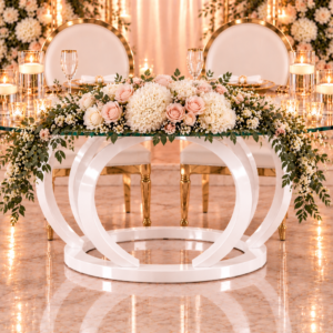 White Halo Sweetheart Table