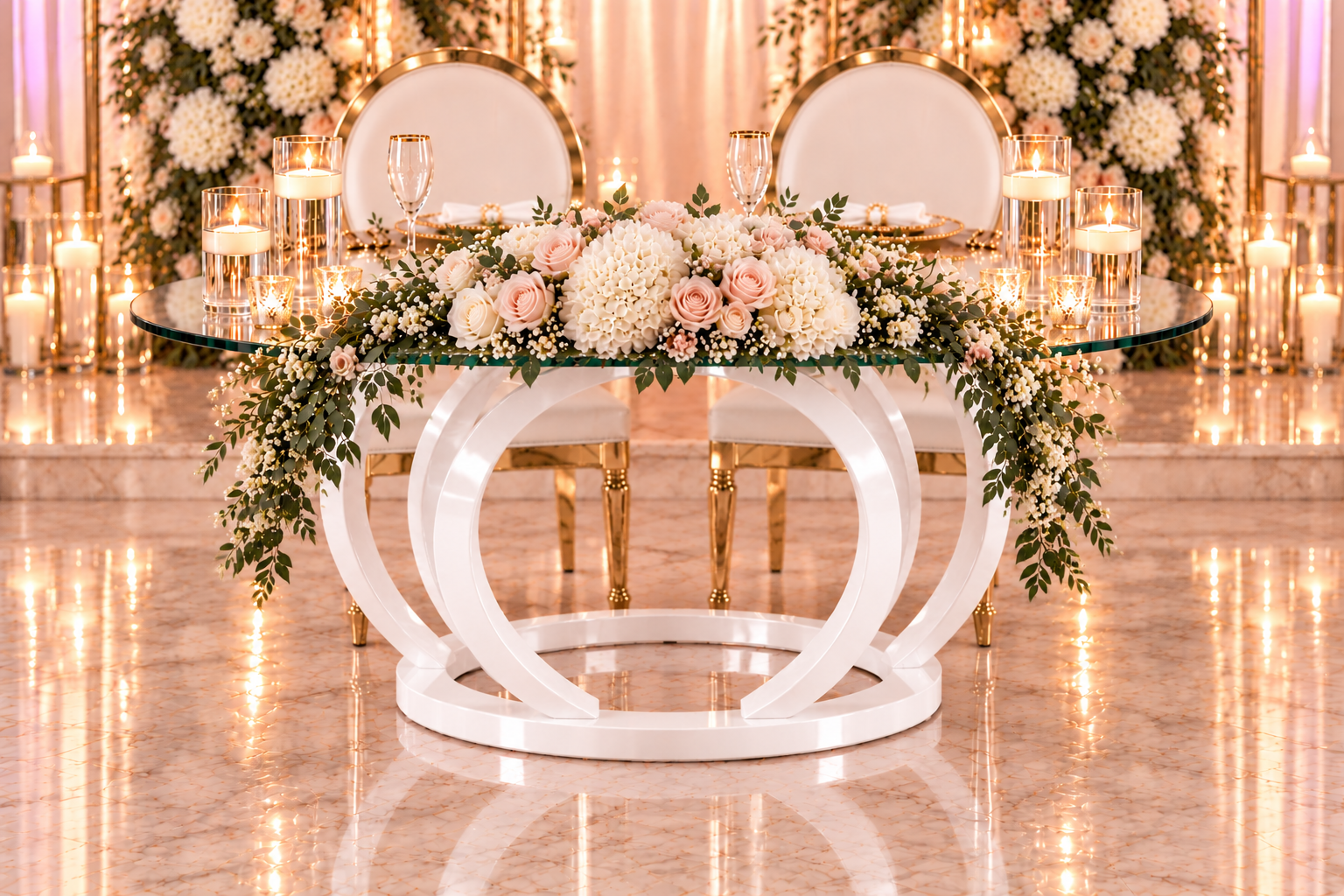 Silver Diamond Sweetheart Table - Image 9
