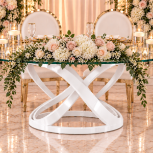 White Infinity Sweetheart Table
