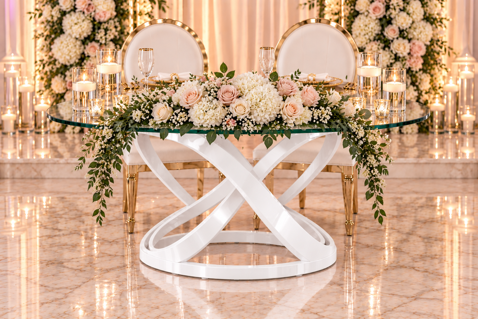 Black Infinity Sweetheart Table - Image 3