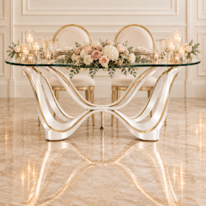 White Wave Sweetheart Table