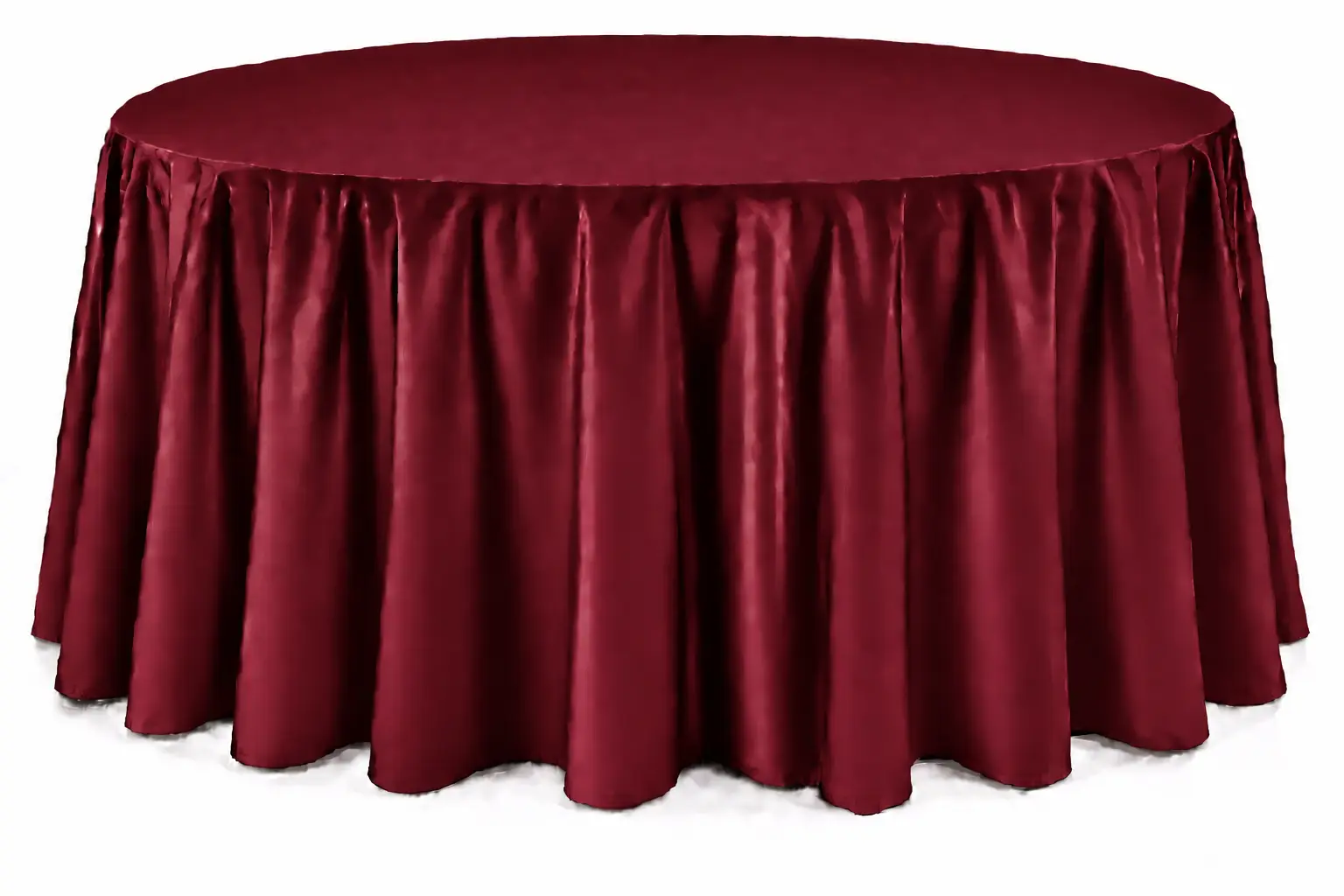 Fuchsia Floor-Length Round Tablecloth - Image 3